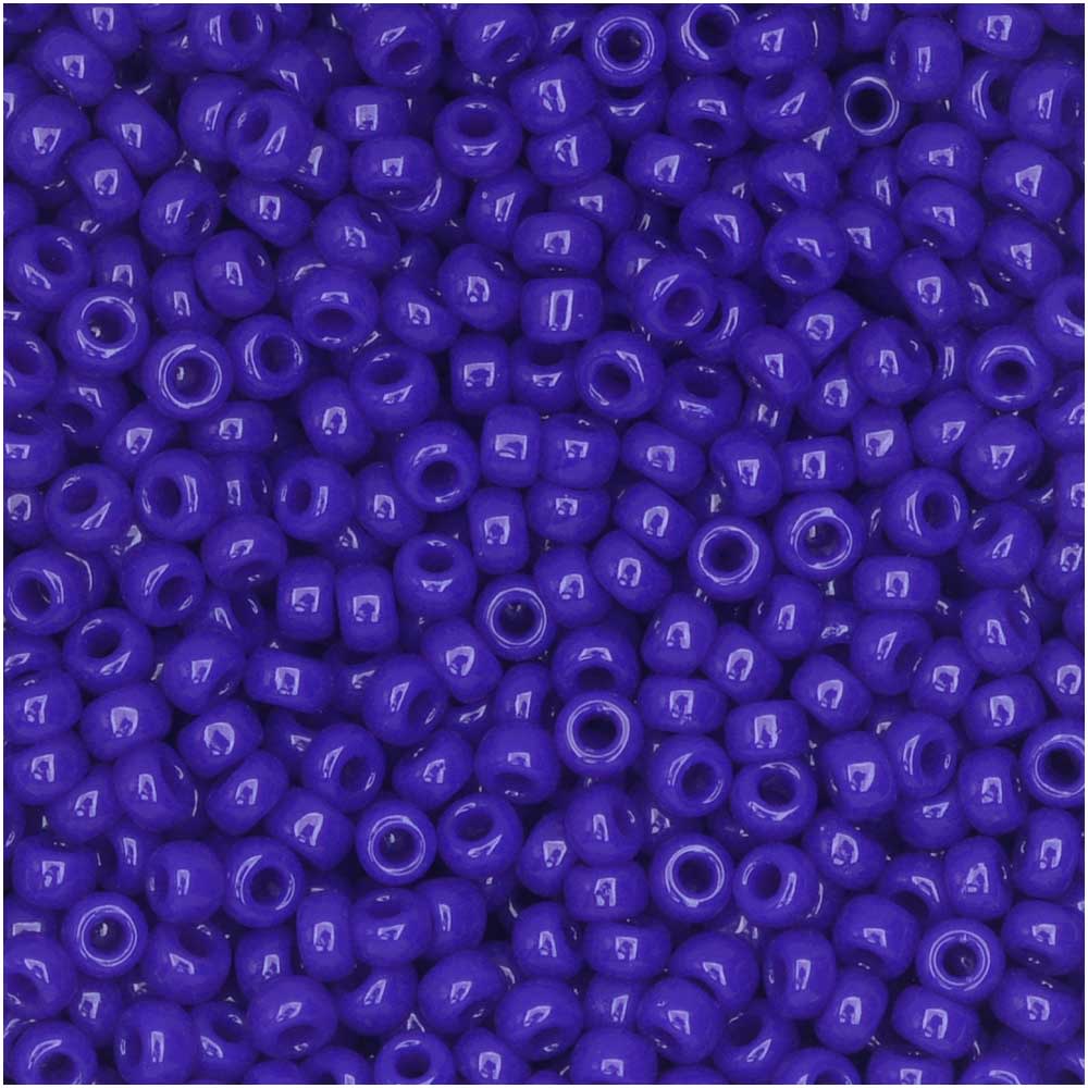Miyuki Round Seed Beads, 11/0 Size, #414 Opaque Cobalt, Blue (10 Gram Tube)