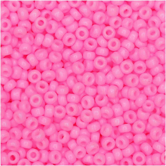 Miyuki Round Seed Beads, 11/0 Size, #415 Opaque Pink (10 Gram Tube)