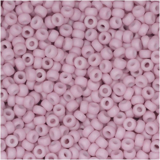 Miyuki Round Seed Beads, 11/0 Size, #2024 Matte Opaque Light Rose (10 Gram Tube)