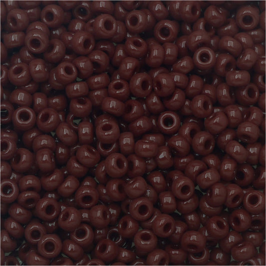 Miyuki Round Seed Beads, 11/0 Size, #419 Opaque Chocolate Brown (10 Gram Tube)
