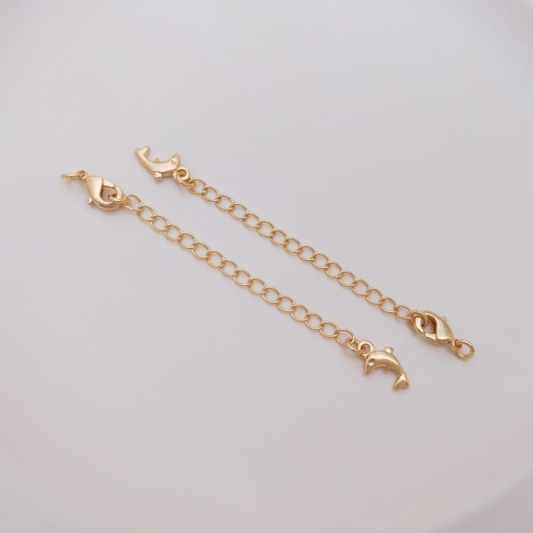 14k gold-plated tail chain, 6.5cm long, with lobster clasp and open ring