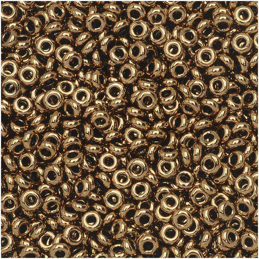 Toho Demi Round Seed Beads, Thin 11/0 (2mm) Size, #221 Bronze (10 Grams)