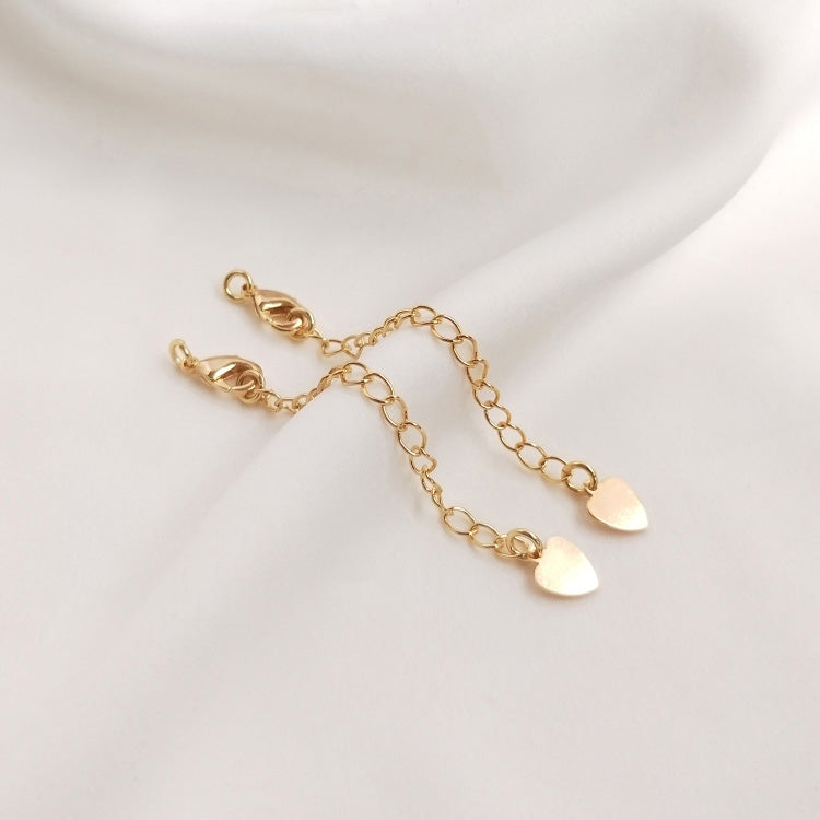 14k gold-plated tail chain, 6.5cm long, with lobster clasp and open ring