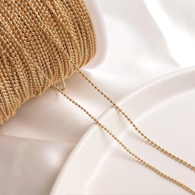 14K gold-plated bead chain （1 meter）