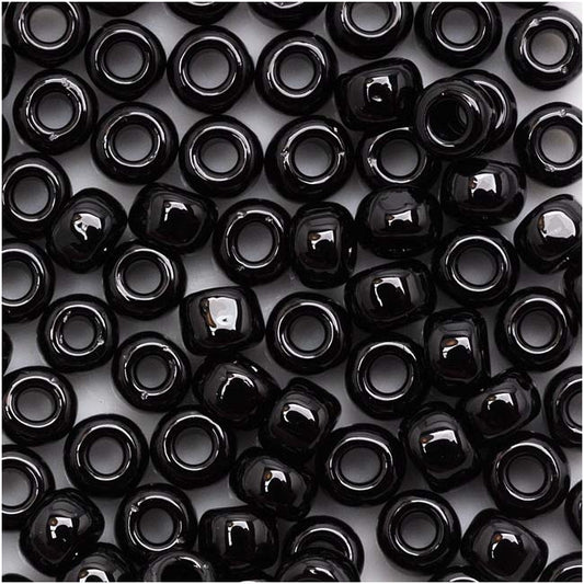 Toho Round Seed Beads 6/0 49 'Opaque Jet' 10 Gram Tube