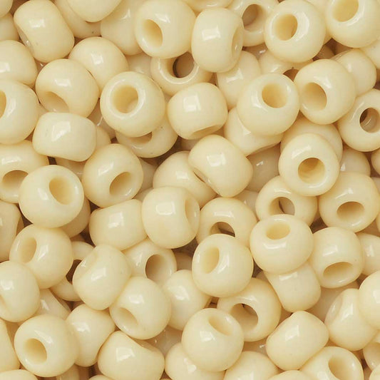 Toho Seed Beads, Round 6/0 #51 'Opaque Light Beige' (10 Grams)