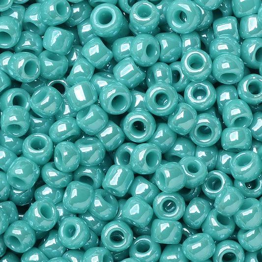 Toho Seed Beads, Round 8/0 #132 'Opaque Lustered Turquoise' (10 Grams)