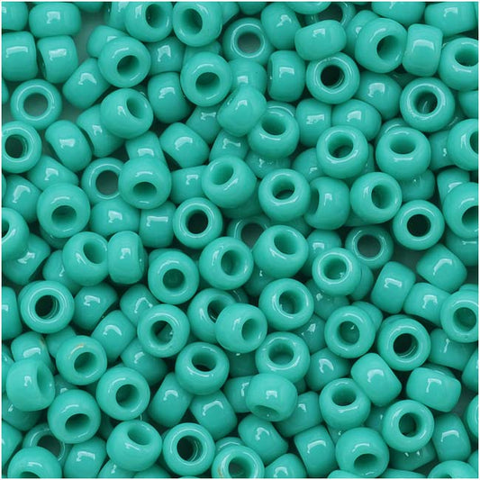 Toho Round Seed Beads 8/0 55 'Opaque Turquoise' 10 Gram Tube