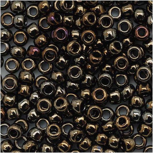 Toho Round Seed Beads 8/0 #83 'Metallic Iris Brown' 5 Gram Tube