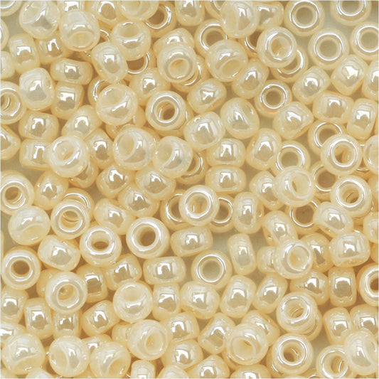 Toho Round Seed Beads 8/0 147 'Ceylon Lt Ivory' 10 Gram Tube