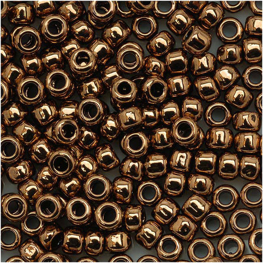 Toho Round Seed Beads 8/0 #221 'Bronze' 10 Gram Tube