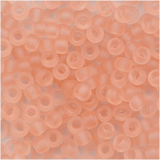 Toho Round Seed Beads 8/0 11F 'Transparent Frosted Rosaline' 10 Gram Tube