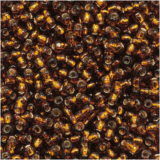 Toho Round Seed Beads 15/0 34 'Silver Lined Smoky Topaz' 5 Gram Tube