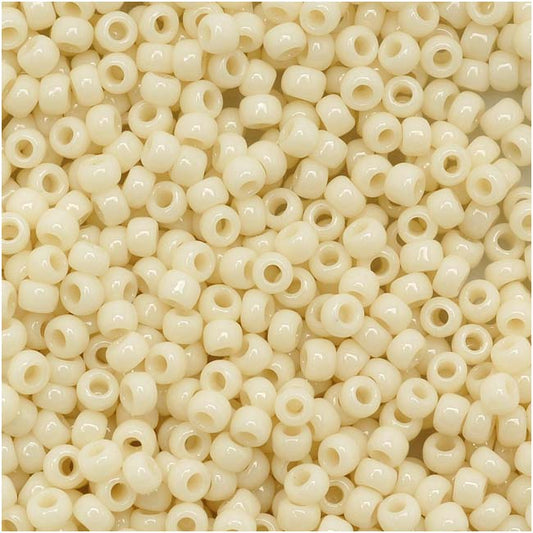 Toho Round Seed Beads 11/0 51 'Opaque Lt Beige' 10 Gram Tube