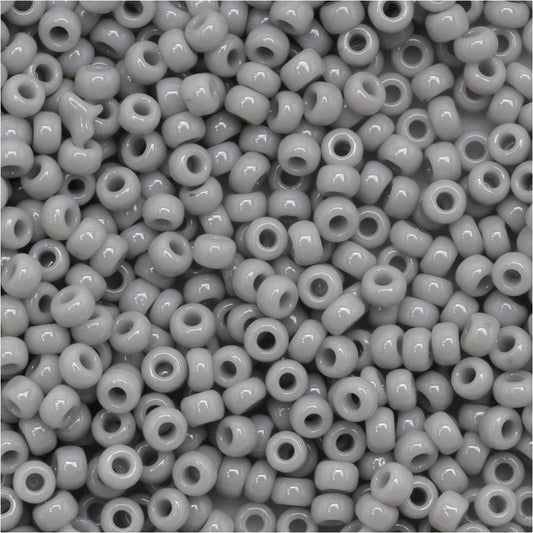 Toho Round Seed Beads 15/0 53 'Opaque Gray' 6 Gram Tube