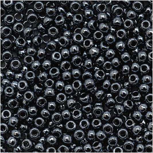 Toho Round Seed Beads 11/0 #81 'Metallic Hematite' 10 Gram Tube