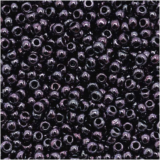 Toho Round Seed Beads 11/0 90 'Metallic Amethyst Gun Metal' 10 Gram Tube