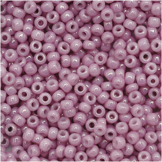 Toho Round Seed Beads 15/0 127 'Opaque Lustered Pale Mauve' 5 Gram Tube