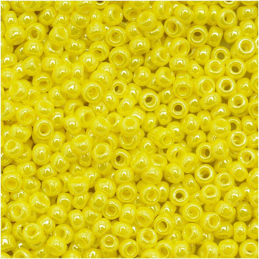 Toho Round Seed Beads 15/0 128 'Opaque Lustered Dandelion' 5 Gram Tube
