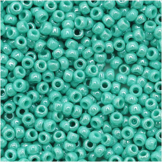 Toho Round Seed Beads 15/0 132 'Opaque Lustered Turquoise' 5 Gram Tube