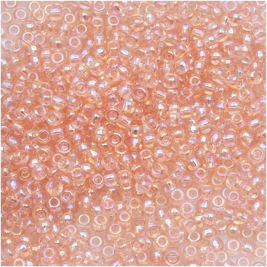 Toho Round Seed Beads 15/0 #169 'Transparent Rainbow Rosaline' 5g