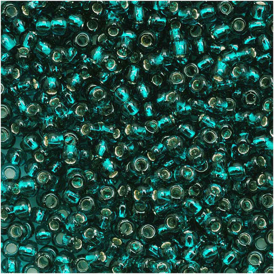 Toho Round Seed Beads 11/0 27BD 'Silver Lined Teal' 10 Gram Tube