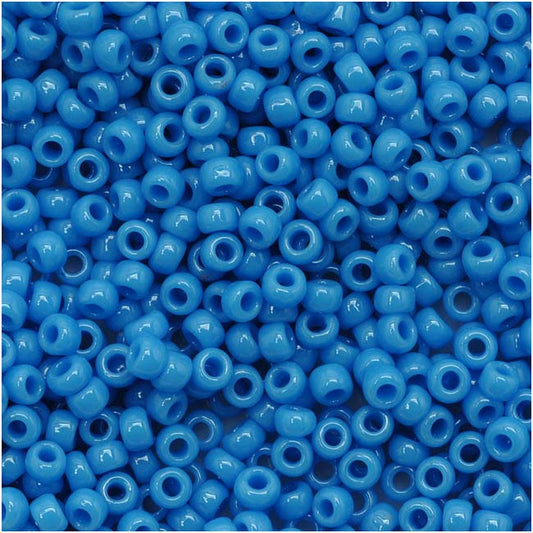 Toho Round Seed Beads 11/0 43D 'Opaque Cornflower' 10 Gram Tube