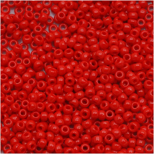 Toho Round Seed Beads 11/0 #45A 'Opaque Cherry' 10g