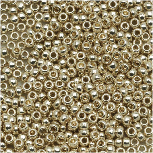 Toho Round Seed Beads 11/0 #PF558 'Galvanized Aluminum' 10g
