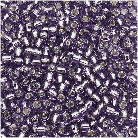Toho Round Seed Beads 11/0 #39 - Silver Lined Tanzanite (10 Grams)
