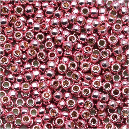 Toho Round Seed Beads 11/0 #PF553 - Permanent Finish Galvanized Pink Lilac (10g)