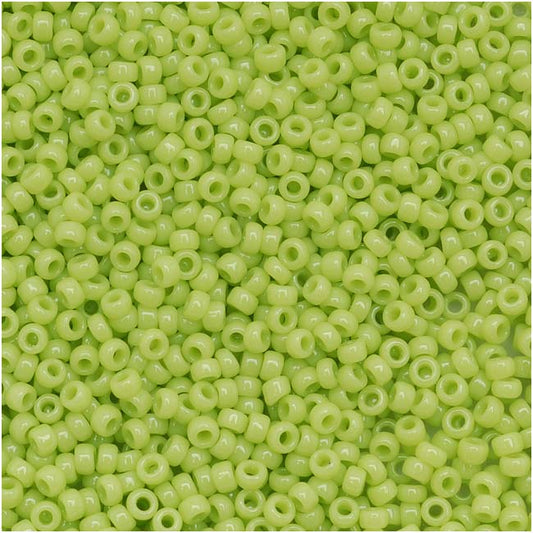 Toho Round Seed Beads 15/0 44 'Opaque Sour Apple' 6 Gram Tube