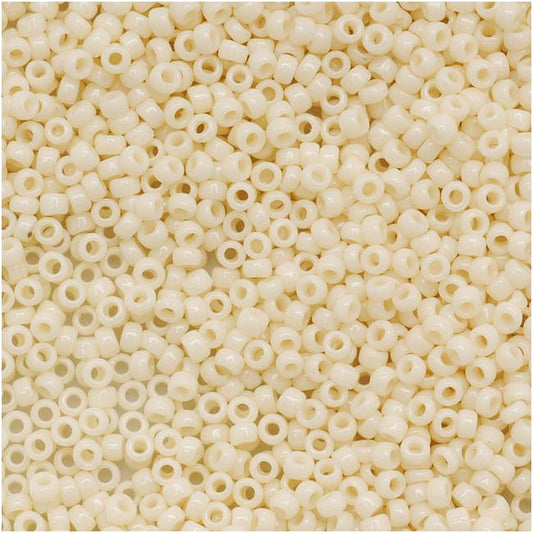 Toho Round Seed Beads 15/0 51 'Opaque Lt Beige' 6 Gram Tube