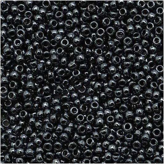 Toho Round Seed Beads 15/0 #81 'Metallic Hematite' 5 Gram Tube