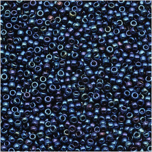 Toho Round Seed Beads 15/0 #88 'Metallic Cosmos' Blue 5g