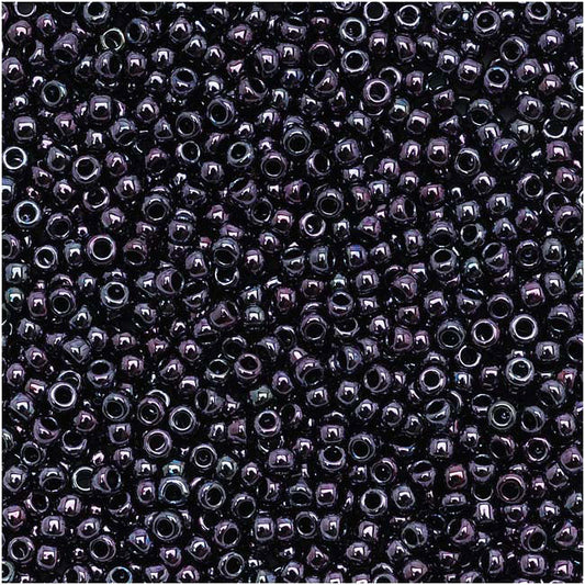 Toho Round Seed Beads 15/0 90 'Metallic Amethyst Gun Metal' 5 Gram Tube