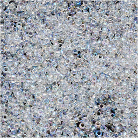 Toho Round Seed Beads 15/0 #161 'Transparent Rainbow Crystal' 5g