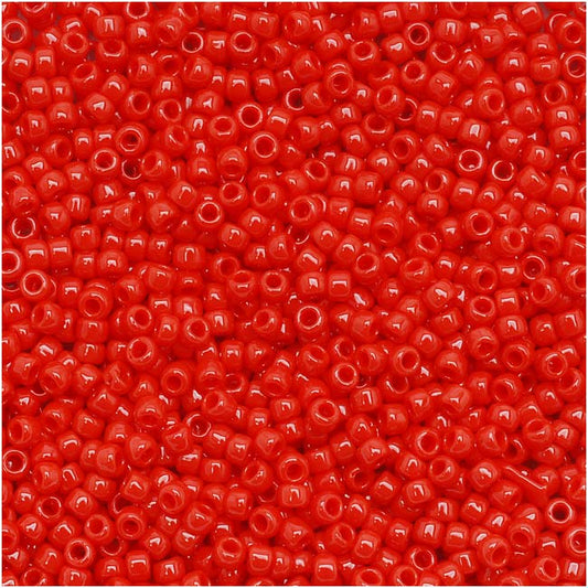 Toho Round Seed Beads 15/0 45A 'Opaque Cherry' 6 Gram Tube