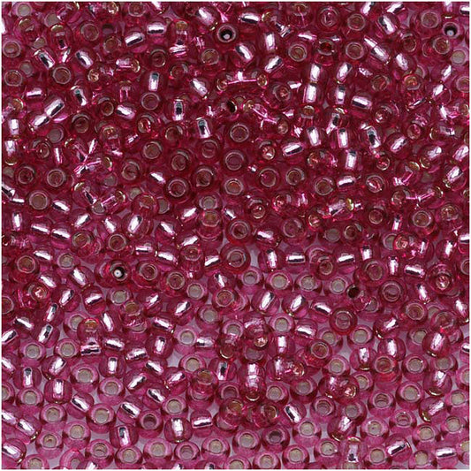 Toho Round Seed Beads 11/0 #2218 'Silver Lined Mauve' 10g