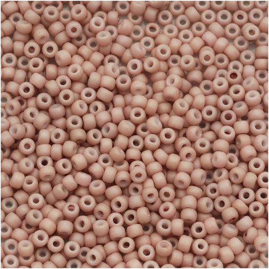 Toho Round Seed Beads 8/0 #764 'Opaque Pastel Frosted Shrimp' 10g