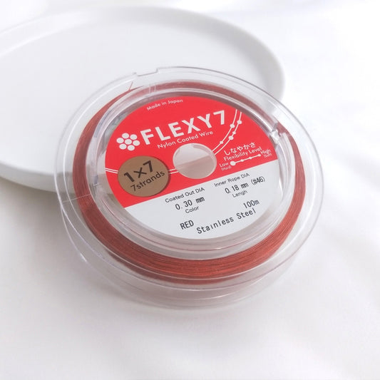 Red FLEXY 7-strand jewelry soft wire steel wire