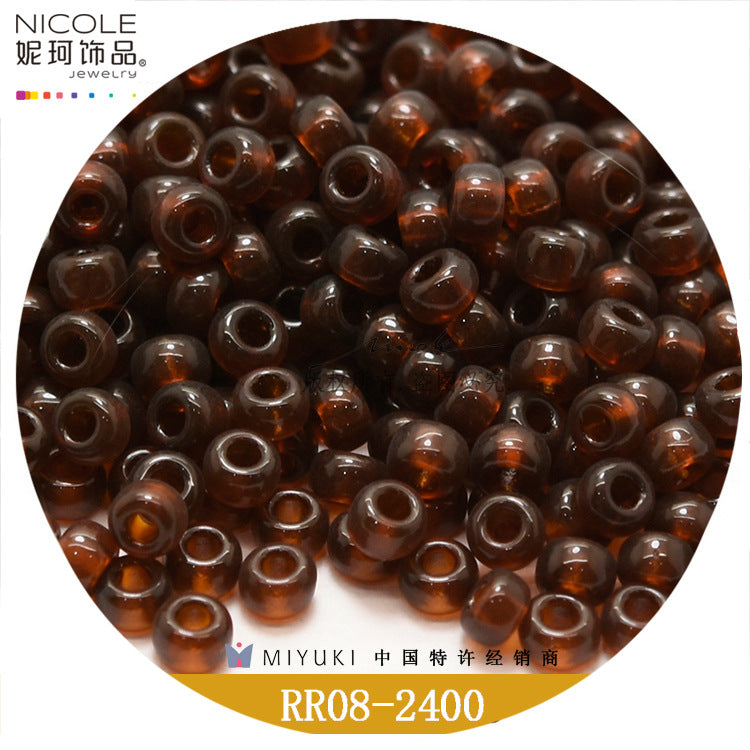 Miyuki Round Seed Beads, 8/0,  Transparent color 2