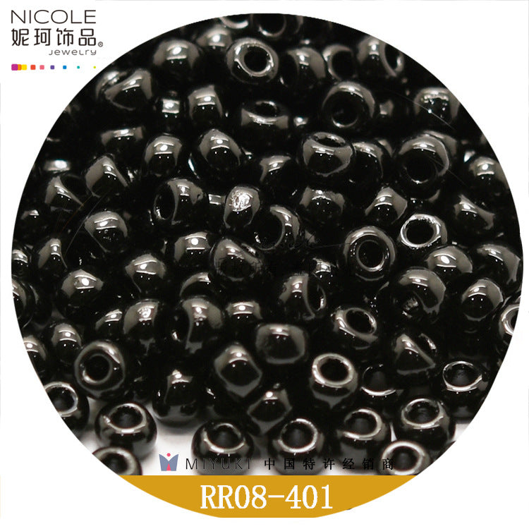 Miyuki Round Seed Beads, 8/0, Real color 1