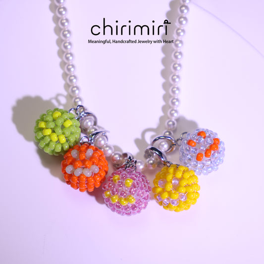 Chirimiri Blind Box Beaded Smiley Necklace – Colorful Handmade Charm