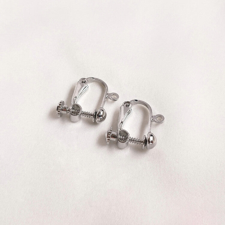 Earring Clip, Non Pierced Dangle Silicone Pad Clips for DIY Earrings, 14K Gold Plated&18k Gold Plated&White Gold