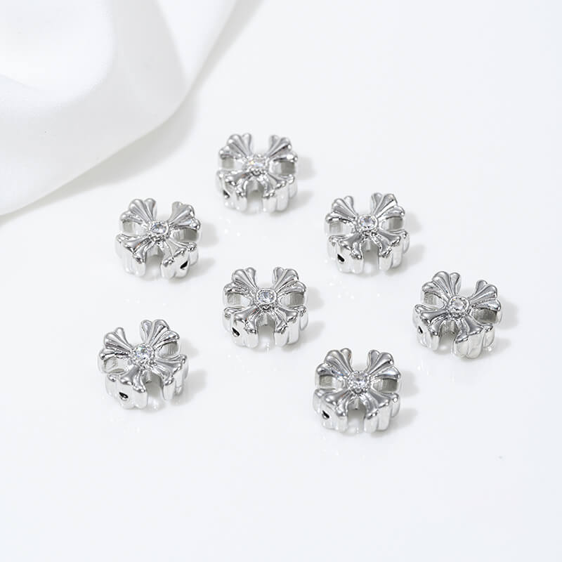 Cross four-leaf clover five-pointed star through-hole spacer beads watermelon beads